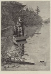 Schwarzbarschangeln in den Seen der Adirondacks, Staat New York